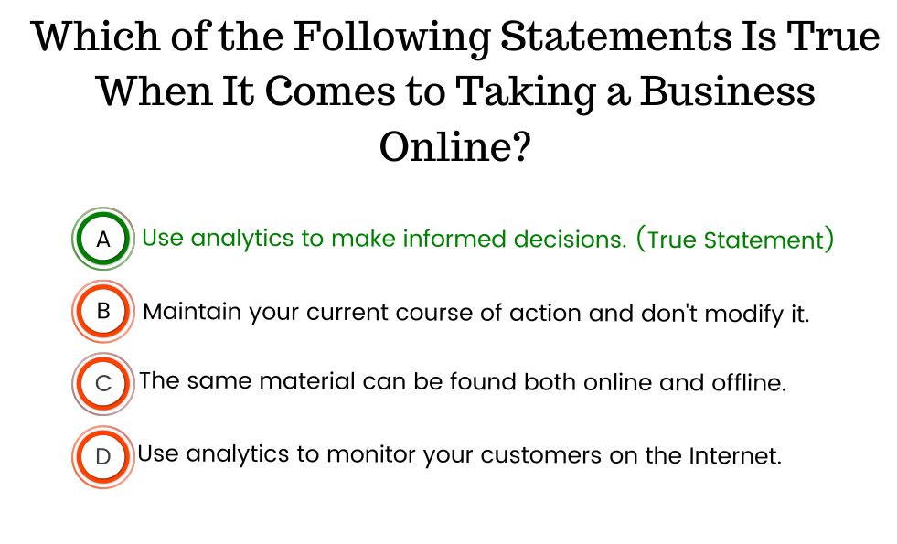 Which of the Following Statements Is True When It Comes to Taking a Business Online