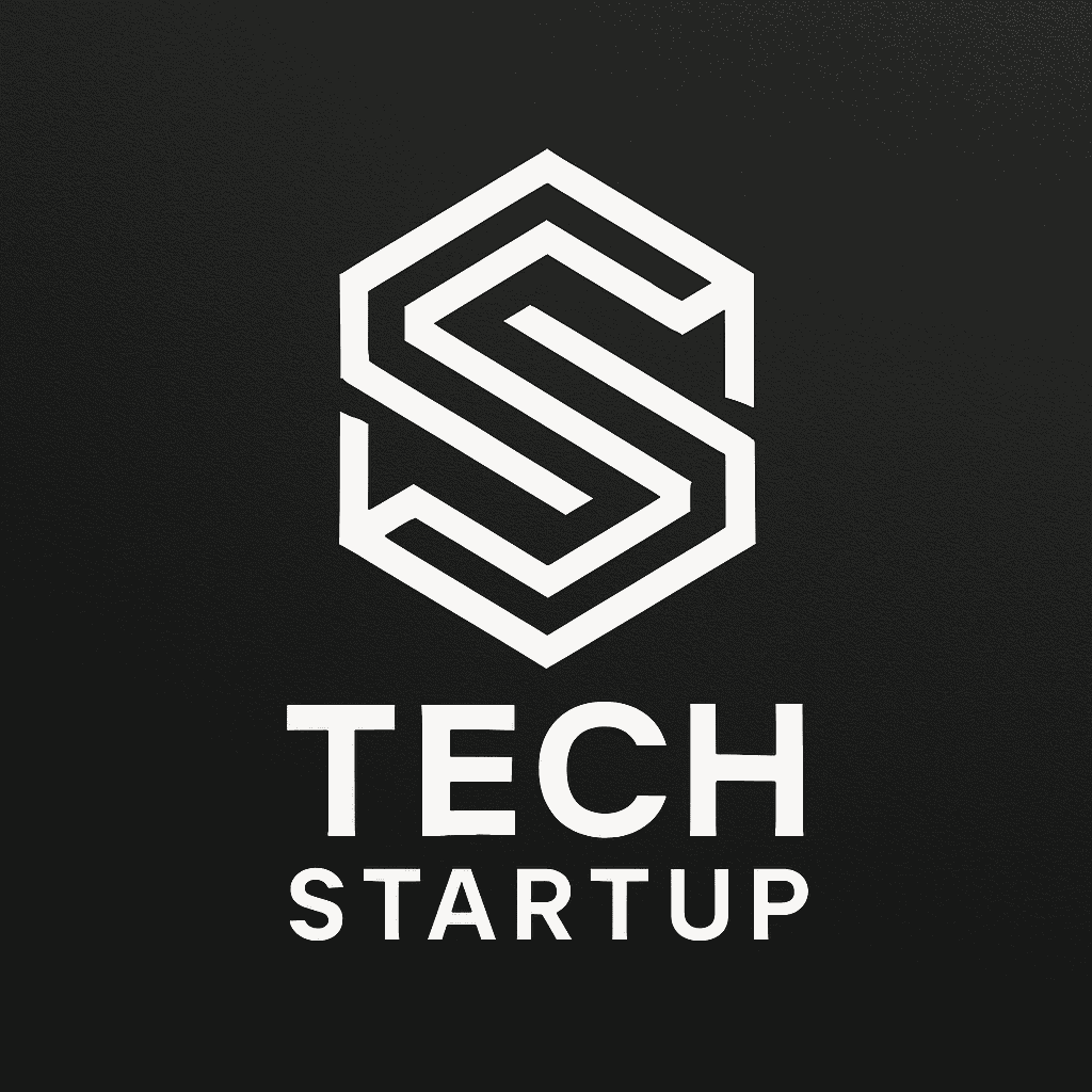 Generate a sleek tech startup logo with geometric lines & a bold sans-serif font