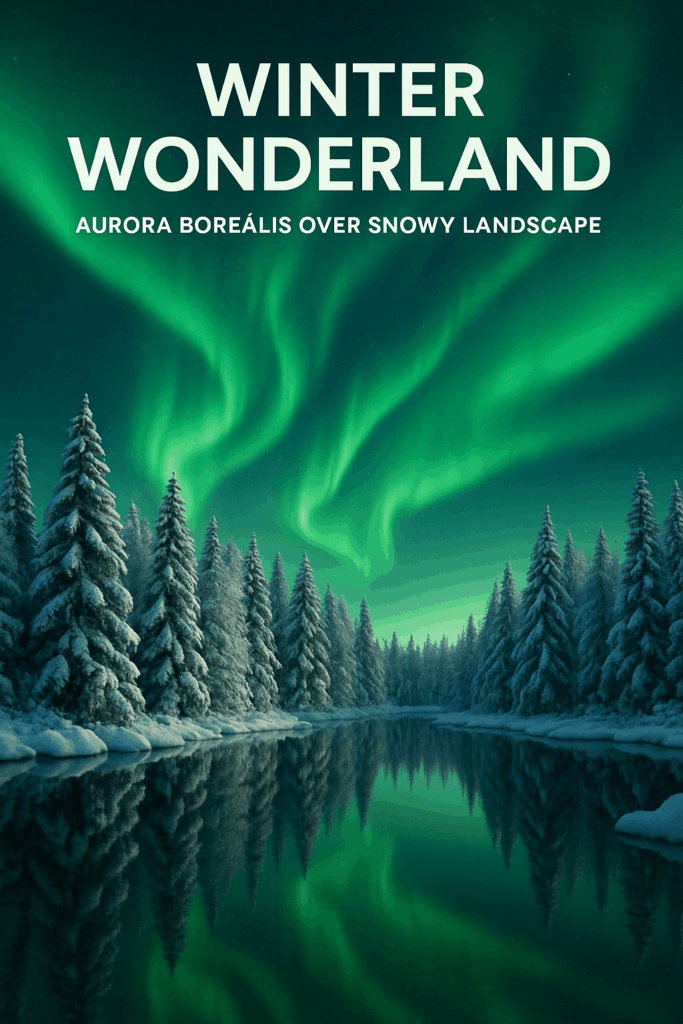 Generate a stunning winter wonderland